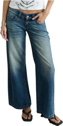 Abrand Dames, Jeans, Blauw, Maat: W24 Katoen