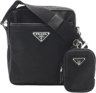 Prada Pre-owned Vintage Crossbody Bag - unisex - Vintage Schoudertas - Zwart - ONE Size - Nylon - Vintage