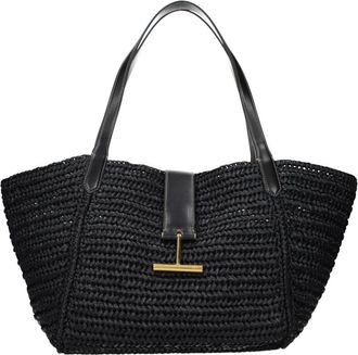 Tom Ford Borsa a spalla in rafia - - Bags - Donna - Nero - ONE SIZE
