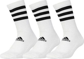 adidas Classical Mid Sports Basketball Socks 3 Pairs White FH6628