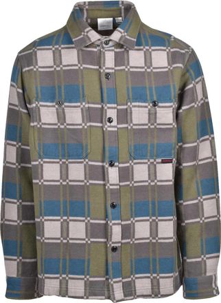 Gramicci Straight Flannel Shirt with Classic Collar and Button-Down Front