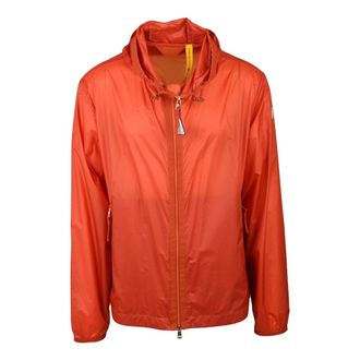 Moncler Light Jackets, male, Orange, Size: L Hamlin K-Way Jacket