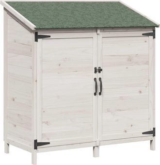 vidaXL Cobertizo De Jard&iacute;n Blanco 106 X 56 X 113,5 Cm Vidaxl
