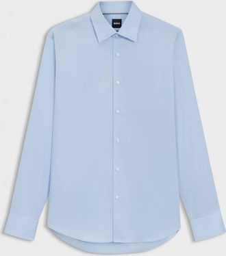 HUGO BOSS Joe-Kent Cotton Poplin Regular-Fit Shirt, Brand Size 38 (Neck Size 15)