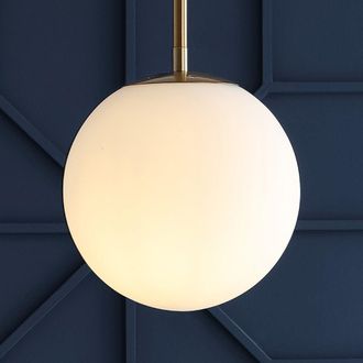 Jonathan Y Designs Bleecker 7.75 Metal/Glass Globe LED Pendant