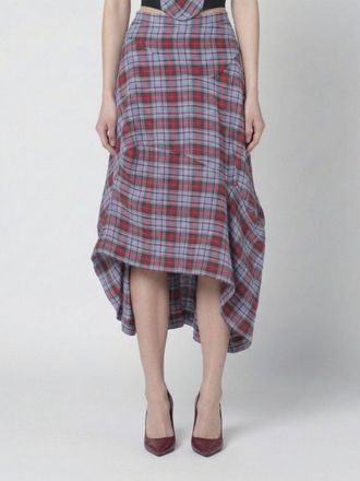 Vivienne Westwood Gonna midi Vivienne Westwood in cotone e lino tartan