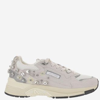 Autry White Silver Lace-Up Sneakers