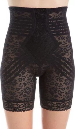 Rago Extra Firm No Roll High Waist Lace Thigh Slimmer in Black at Nordstrom, Size X-Large