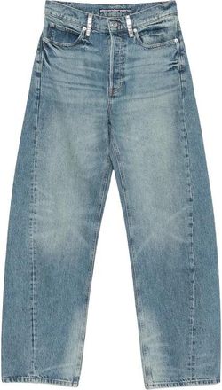 Alexander Wang Float Mid Rise Relaxed Jean - Dames - Loose Fit Jeans - Blauw - W27 - Katoen - Jeans