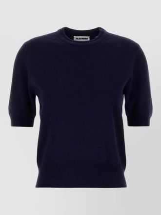 Jil Sander wool crew neck sweater short sleeves