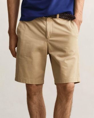 GANT Mens 248 Regular Fit Shorts in Brown Cotton - Size 34 (Waist)