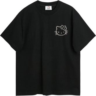 Soulland Biologisch Katoen Rhinestone T-shirt - unisex - T-shirts - Zwart - M/L - Katoen - Tops