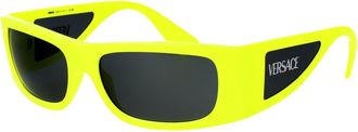 Versace Mens Sunglasses Fluorescent Yellow Injected