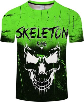 Generic Skull Short-Sleeved Mens T-Shirt, 3D Skull Sport Short Sleeve Casual Top, Gothic5, XXL