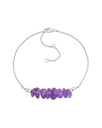 Rina Limor Silver 1.34 Ct. Tw. Amethyst Bead Bracelet