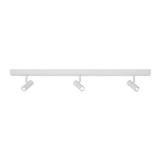 Nordlux Regleta de techo lineal blanco minimalista led con 3 puntos de luz
