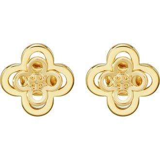 Tory Burch Forget Me Not Clover Stacked Stud Earrings in Tory Gold at Nordstrom