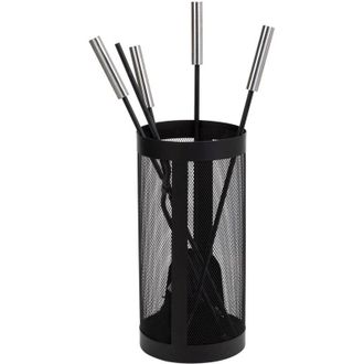 Wanderlust Deco Set 5 Herramientas De Metal Para La Chimenea De Metal Negras
