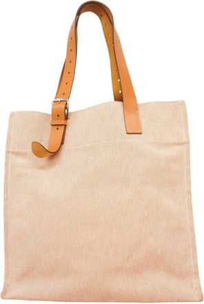 Herm&egrave;s Orange Canvas Tote Bag (Pre-Owned)
