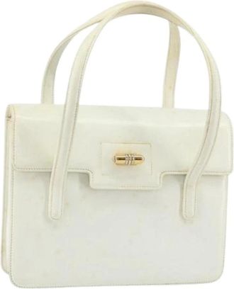 Gucci Pre-owned Handbags, female, White, Size: ONE SIZE Pre-owned Vintage Leather Handbag
