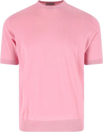 John Smedley Pink Kempton Sea Island Cotton T-shirt