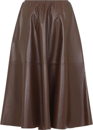 Alberta Ferretti Nappa Midi Skirt