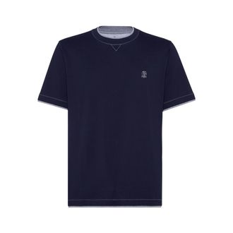 Brunello Cucinelli Logo-embroidered T-shirt
