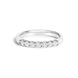 House of Brilliance 14K Gold 1/3 Cttw Diamond 7 Stone Band Ring