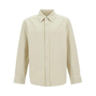 A.P.C. A.p.c. Jassen - Heren - Casual Overhemden - Beige - M - Nylon - Overhemden