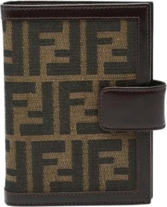 Fendi Pre-owned Wallets, female, Brown, Size: ONE SIZE Pre-owned Vintage Canvas Wallet