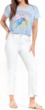 1822 Denim Luxe Demi Boot Jean With Sharkbite Hem In White