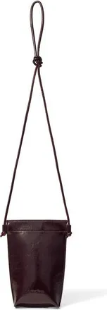 & Other Stories Leather Crossbody Phone Pouch in Red Dark at Nordstrom