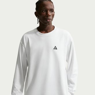 Nike Mens Nike ACG Long-Sleeve T-Shirt in White | FQ3738-121