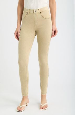 Hue Ultrasoft Denim Leggings in Taupe Acid Wash at Nordstrom, Size X-Large