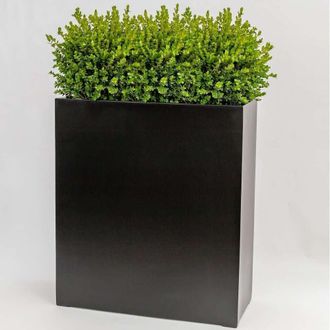 PRIMROSE Black Stone Composite Tall Trough Indoor Outdoor Planter 80cm