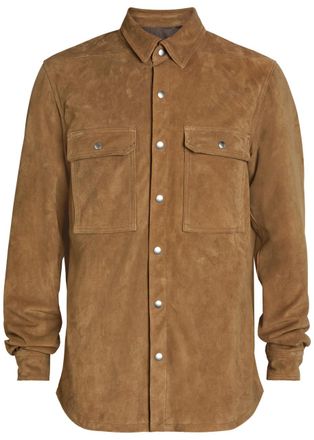 Rick Owens Suede Overshirt - Brown - 52 (IT52 / XL)