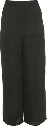 Theory Chiffon broek met elastische taille - Zwart