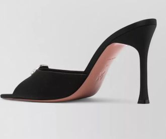 Amina Muaddi crystal-embellished leather mules