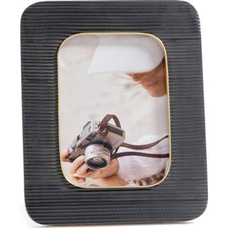 Zodax Ribbed 7.5 x 9.5 Photo Frame in Black at Nordstrom Rack