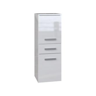 Hucoco Nina - Mobile bagno 2 ante + 1 cassetto - 30x30x85cm - Colonna portaoggetti per bagno basso