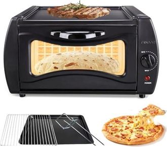 Generic Four &Eacute;lectrique Tandoor Et Machine &Agrave; Pizza - 15L Four De Comptoir Avec Temp&eacute;rature R&eacute;glable, Pelle &Agrave; Pizza Et Collier De Disque, Parfait Pour Chapati,