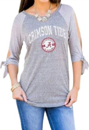 Gameday Couture University Of Alabama Playing For Keeps Top In Grey