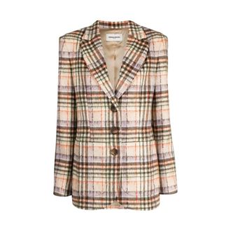 Sonia Rykiel Blazer a quadri con revers a lancia - - Jackets - Donna - Multicolore - M