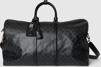 Gucci Essence Classic Large Duffle Bag, Black, GG Canvas