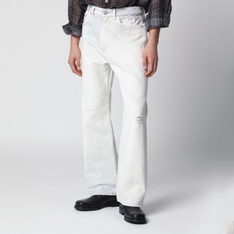 Our Legacy Third Cut relaxed-fit jeans in beige cotton denim