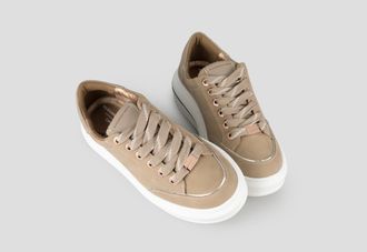 Alexander Smith Lancaster Woman in cognac suede and rubberized leather heel