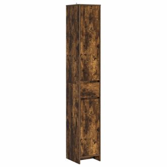 vidaXL Mueble De Cuarto De Ba&ntilde;o Roble Ahumado 30 X 33 X 190 Cm Vidaxl