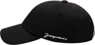 Jacquemus Signature Cap - Heren - Petten - Zwart - 58 CM - Katoen - Accessoires