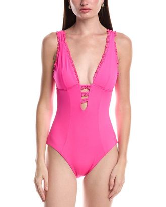 BECCA by Rebecca Virtue BECCA by Rebecca Virtue Frills Plunge One-Piece