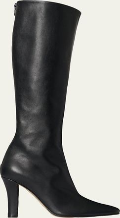 The Row 90mm Mona Leather Knee-High Boots